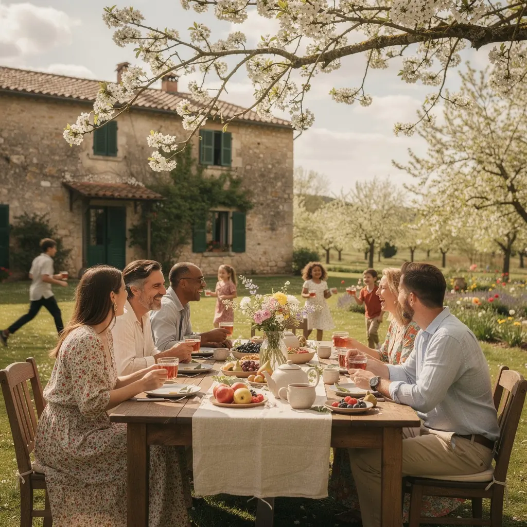 Frissen szedett havasi bogyók, egy kis kosárban, mellette egy csésze tea.